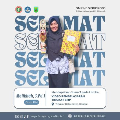 Juara 3 Lomba Video Pembelajaran